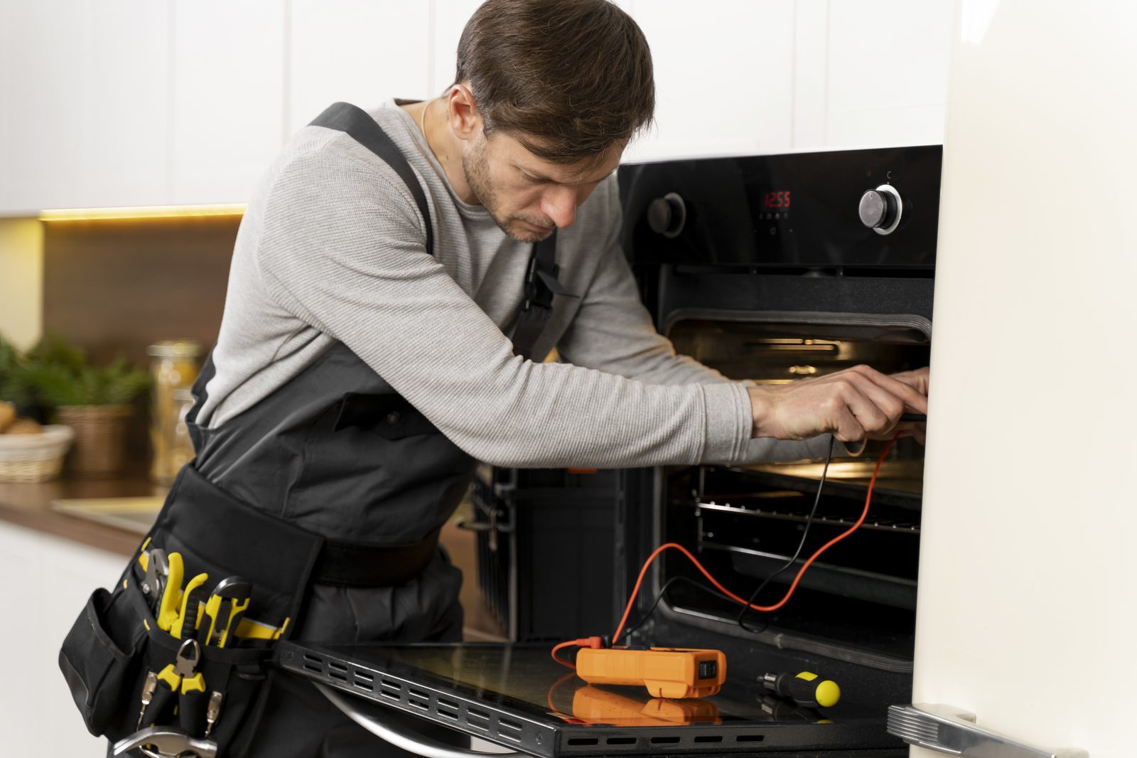 Técnico de Reparatec reparando un horno empotrado